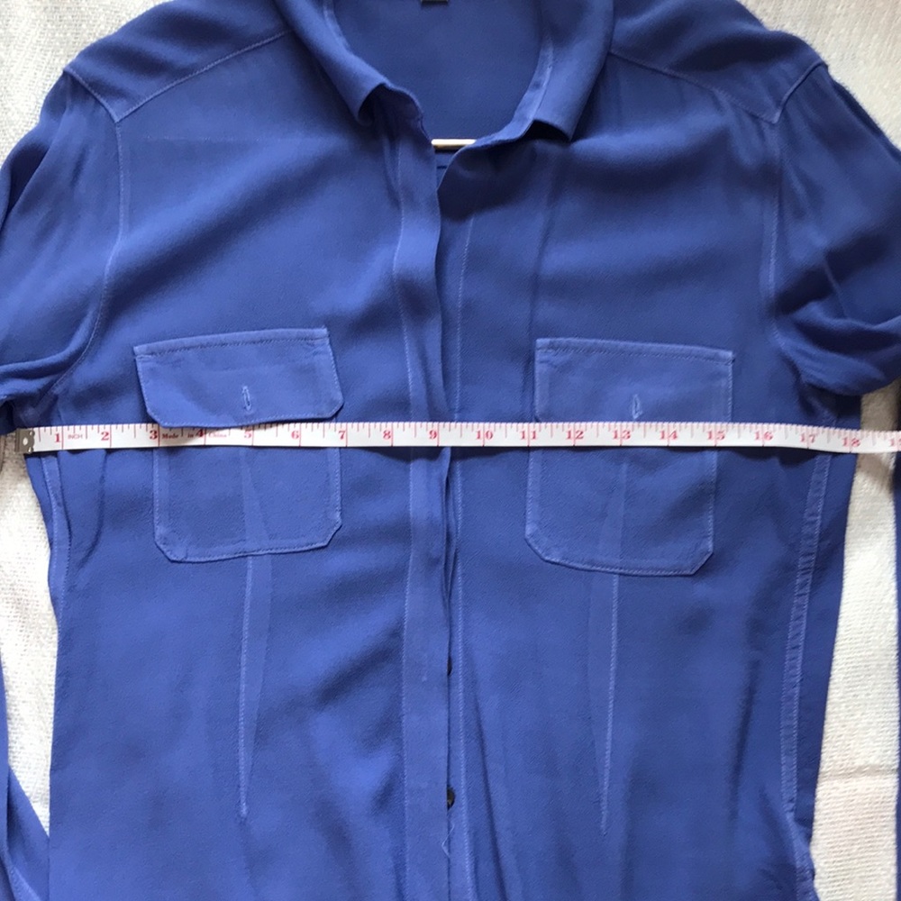 James Perse Cobalt Blue Button Down Top - Picture 8 of 8